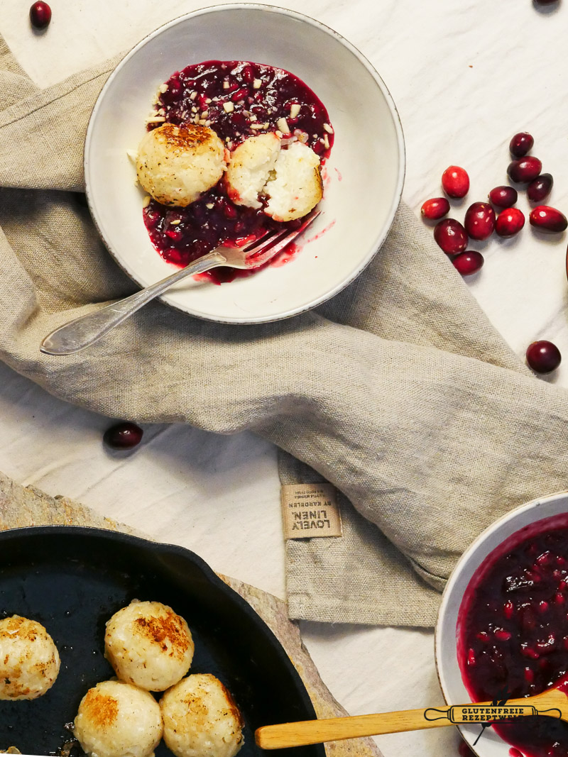 Kokos – Milchreis Knödel mit Cranberry – Kompott › Glutenfreie Rezeptwelt
